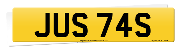 Registration number JUS 74S